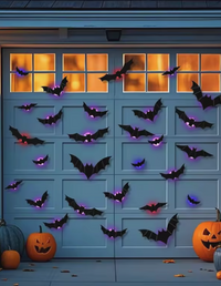 12 Pcs/Set 3D Bat Design LED Decoration